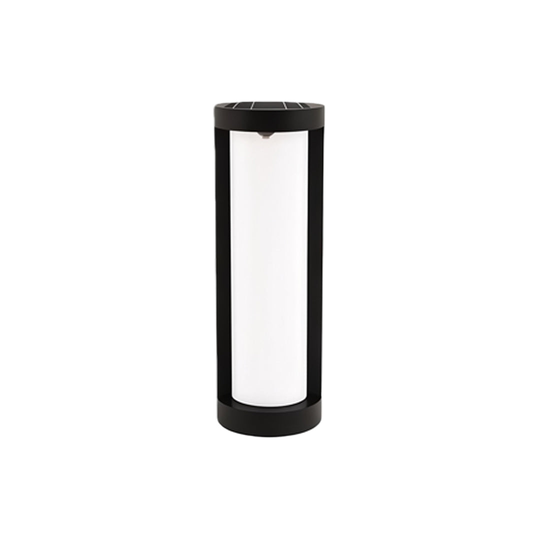 Bollard Landscape Lights Modern Black LED Cylindrical Light