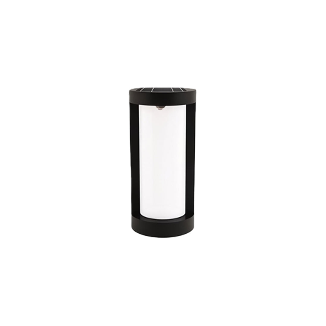 Bollard Landscape Lights Modern Black LED Cylindrical Light