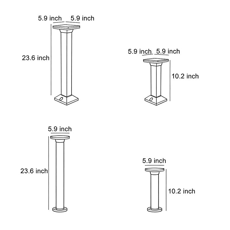 Bollard Pathway Lights Minimalist Waterproof LED Landscape Light