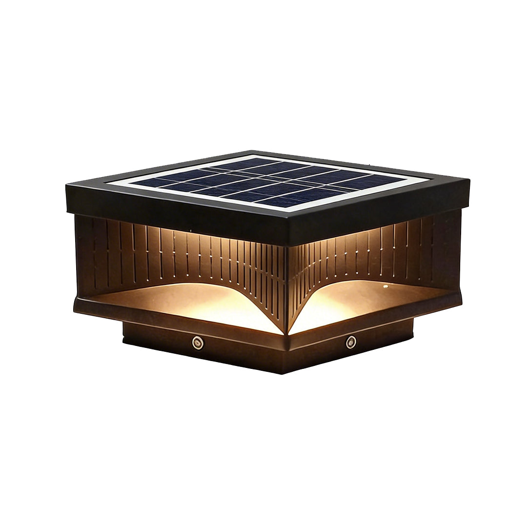 Square Outdoor Pillar Lights Stripe Decorative LED Light