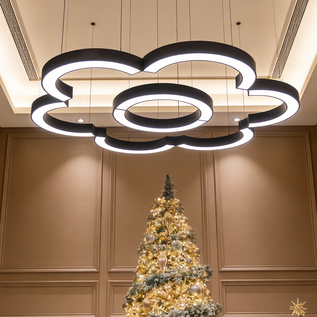 2-PCS C Shape Pendant Light Minimalist Arc Linear Commercial Light