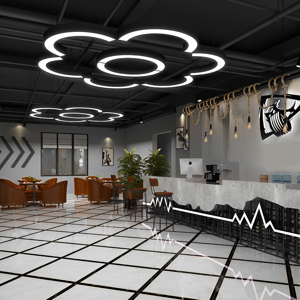 2-PCS C Shape Pendant Light Minimalist Arc Linear Commercial Light