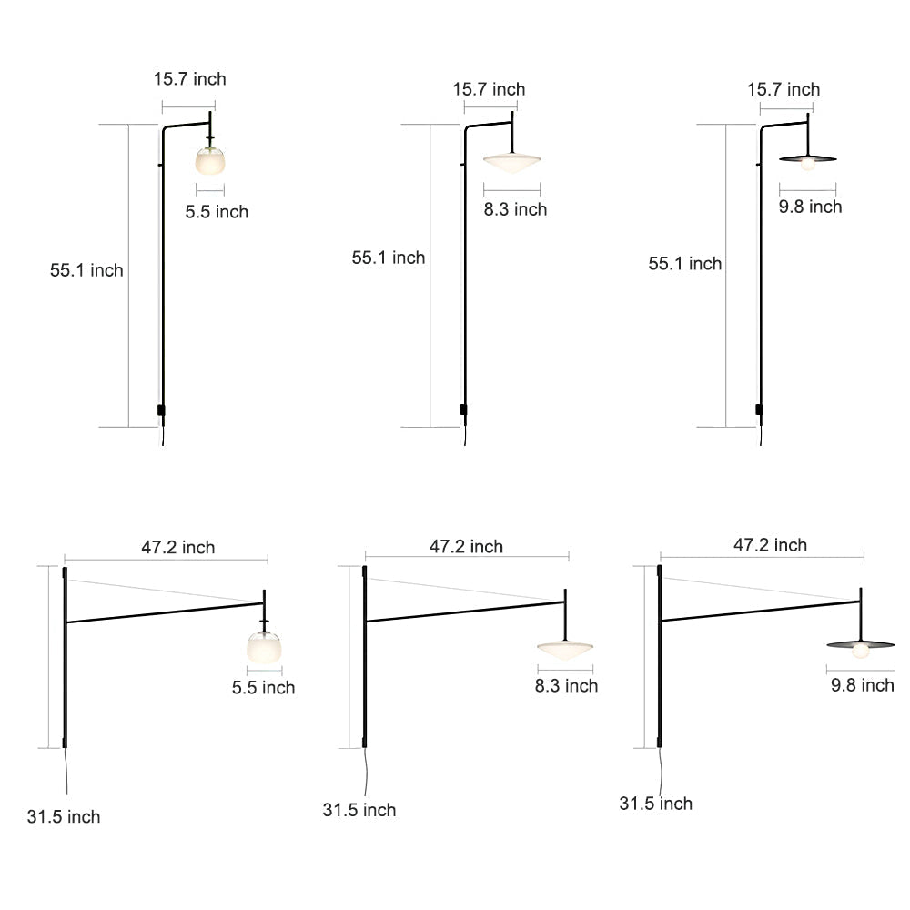 Cantilever Wall Lamp Modern Minimalist Metal LED Light