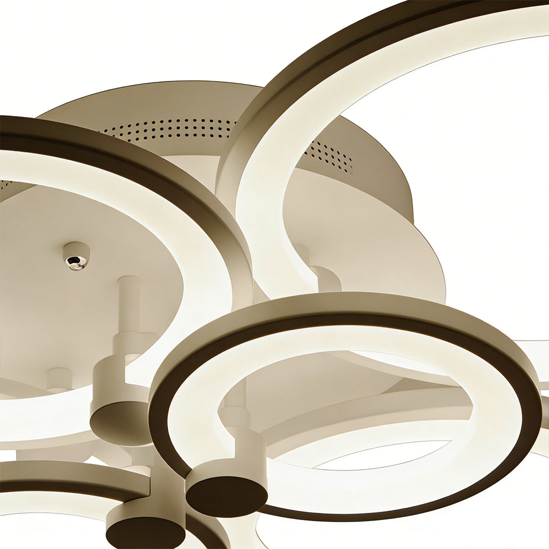 Multi Ring Ceiling Lights Elegant Unique Overlapping Rings Lamp