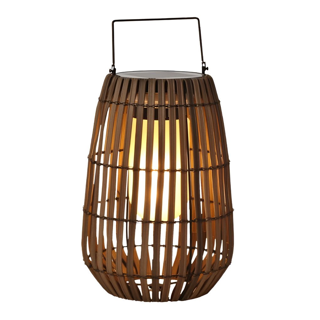 Bamboo Outdoor Lanterns Woven Portable LED Waterproof Light