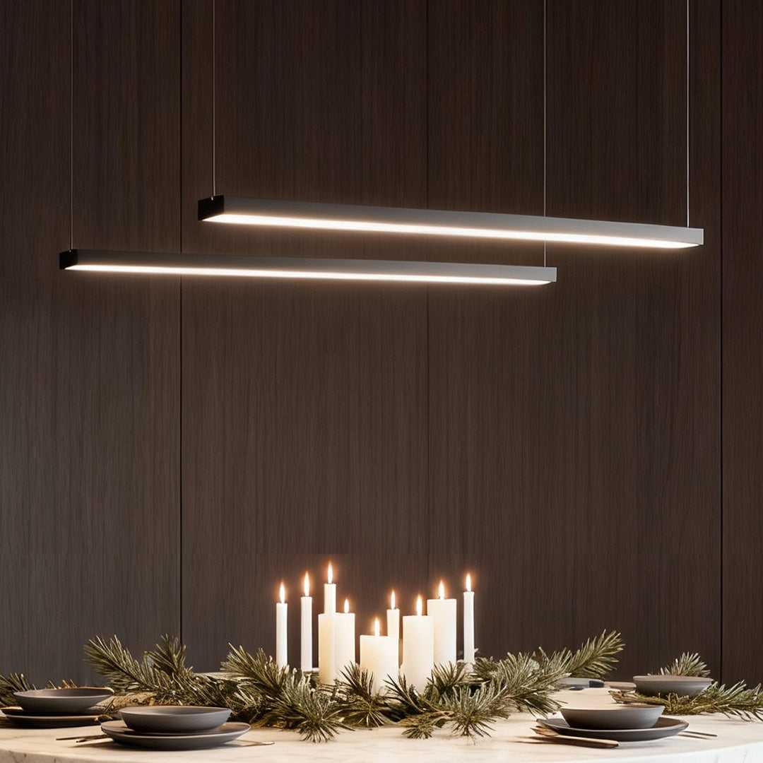 6 PCS Commercial Linear Pendant Lighting Modern Rectangular LED Light