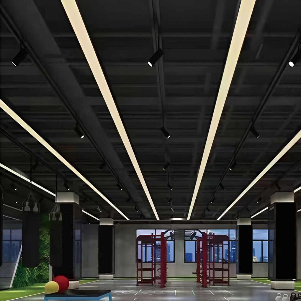 6 PCS Commercial Linear Pendant Lighting Modern Rectangular LED Light