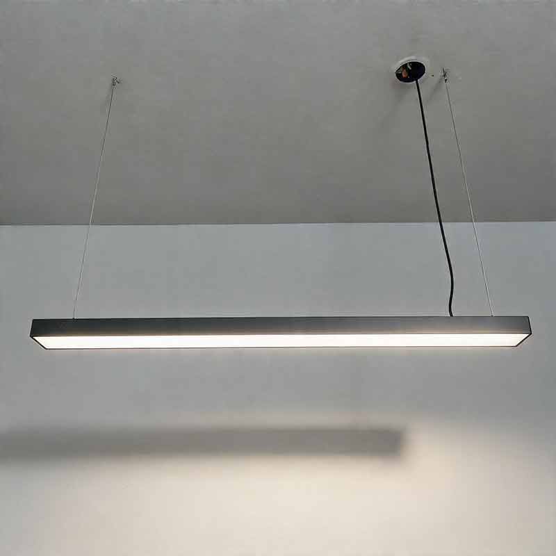 6 PCS Commercial Linear Pendant Lighting Modern Rectangular LED Light