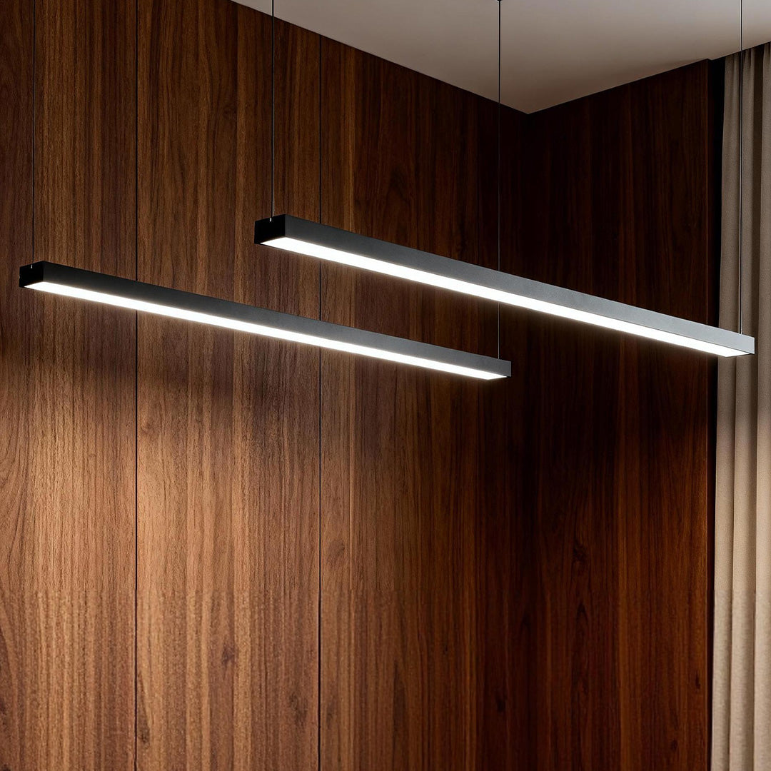 6 PCS Commercial Linear Pendant Lighting Modern Rectangular LED Light