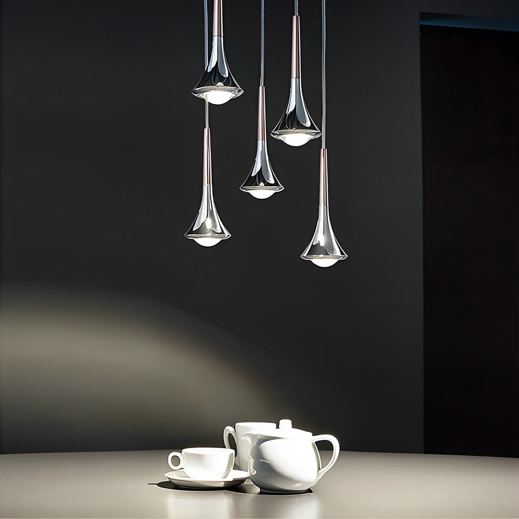 Contemporary Mini Pendant Lights Teardrop Metal Ceiling Light