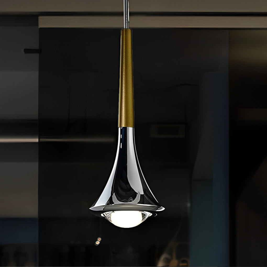 Contemporary Mini Pendant Lights Teardrop Metal Ceiling Light