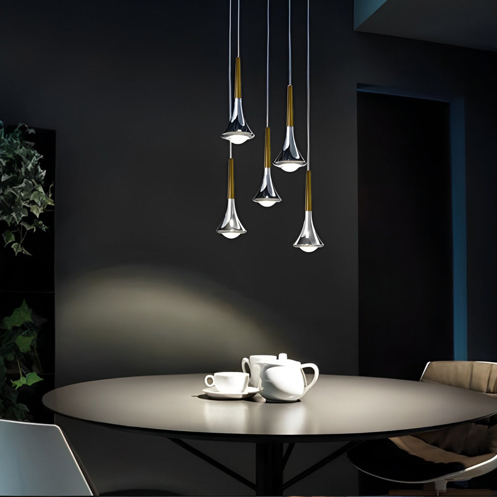 Contemporary Mini Pendant Lights Teardrop Metal Ceiling Light