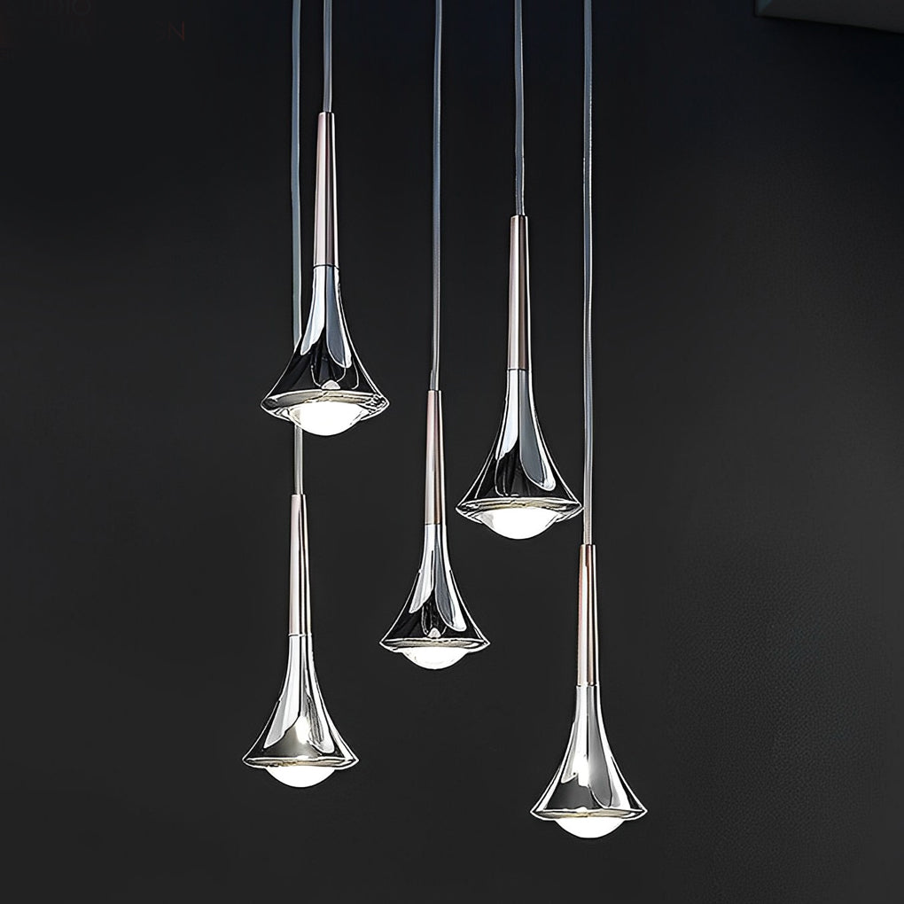Contemporary Mini Pendant Lights Teardrop Metal Ceiling Light