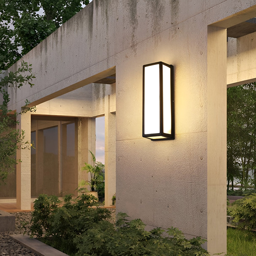 Contemporary Outdoor Wall Light Black LED Waterproof Light