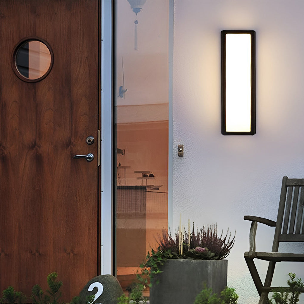 Contemporary Outdoor Wall Light Black LED Waterproof Light