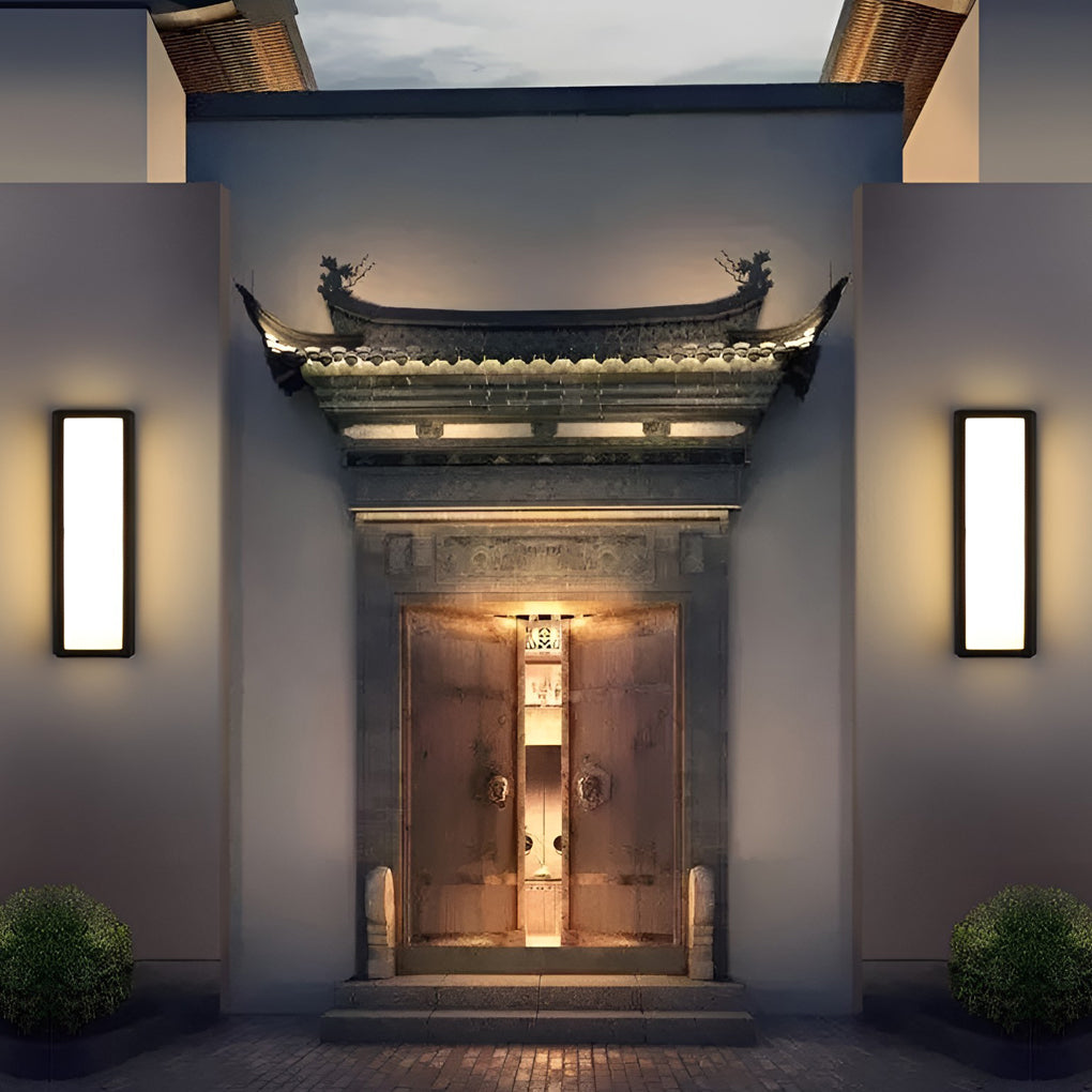 Contemporary Outdoor Wall Light Black LED Waterproof Light