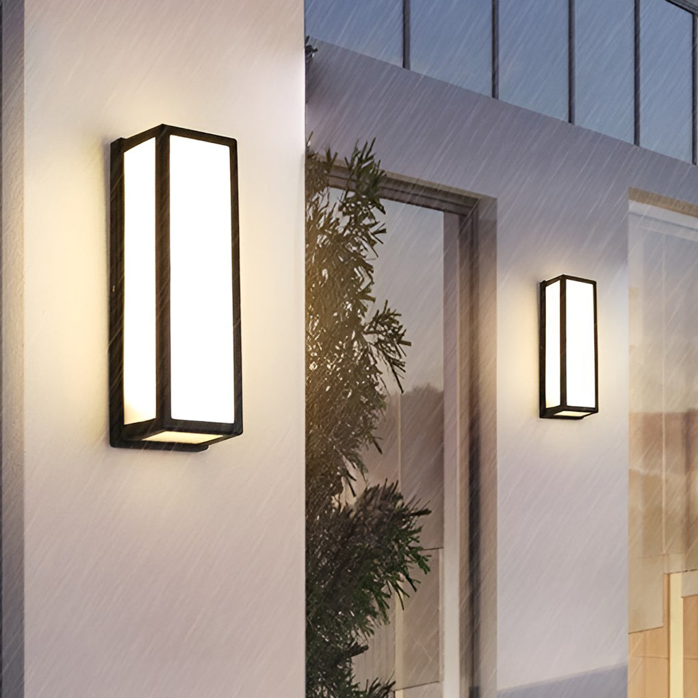 Contemporary Outdoor Wall Light Black LED Waterproof Light