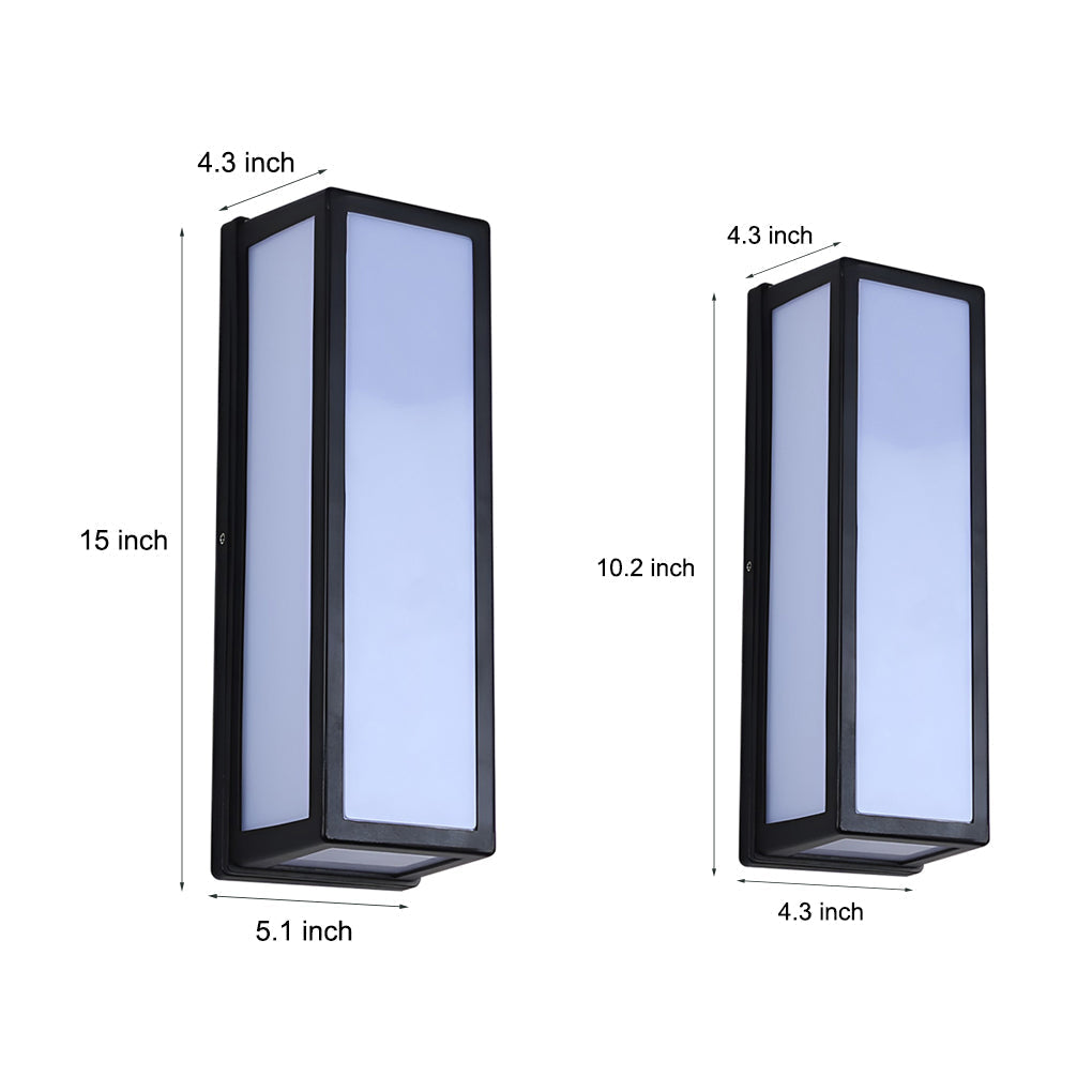 Contemporary Outdoor Wall Light Black LED Waterproof Light