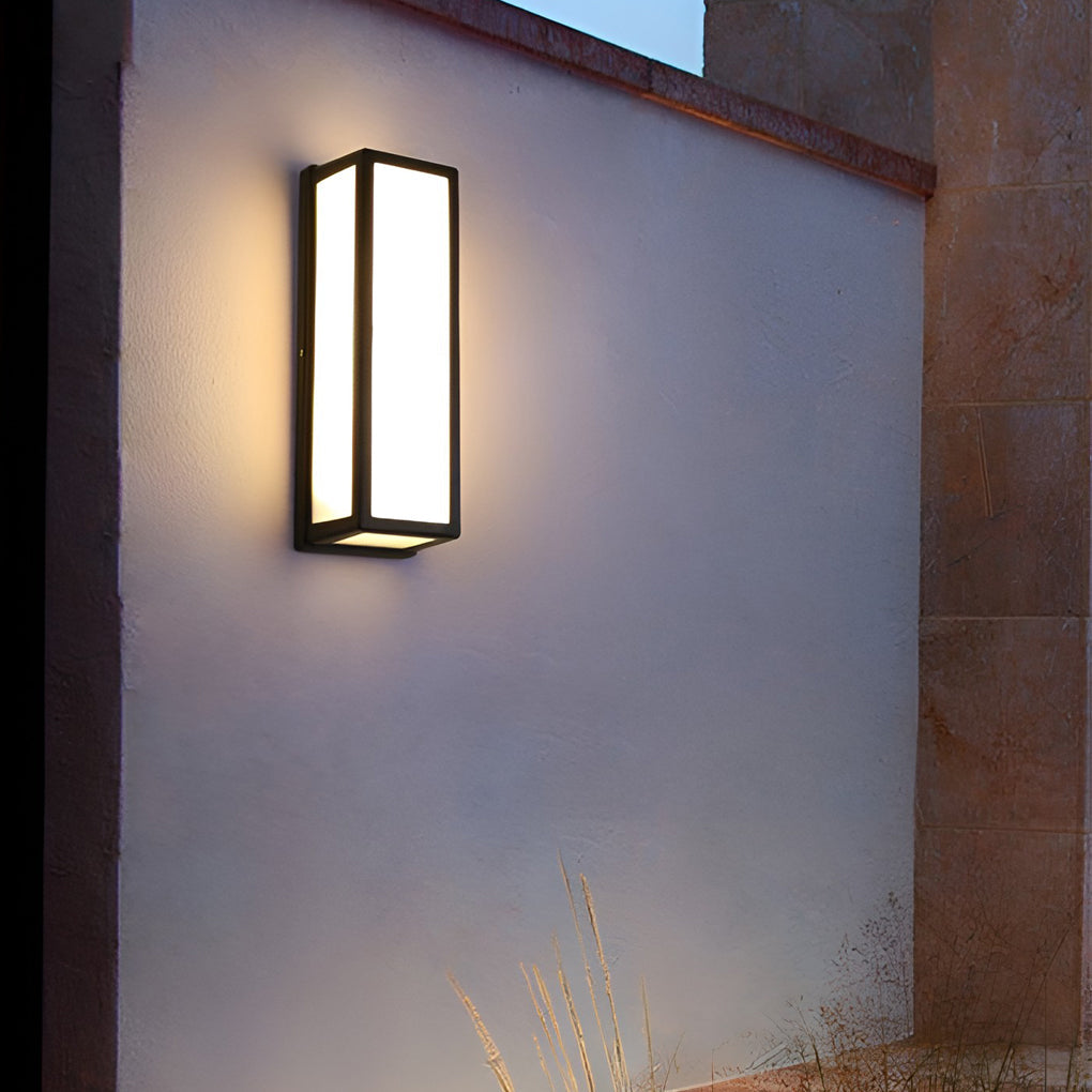 Contemporary Outdoor Wall Light Black LED Waterproof Light