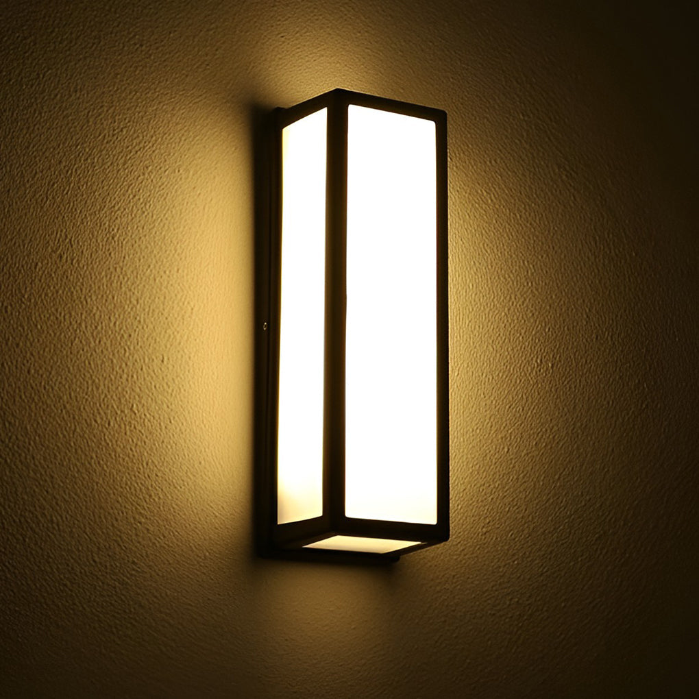 Contemporary Outdoor Wall Light Black LED Waterproof Light