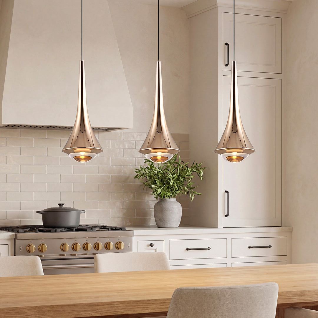 Black Cone Pendant Lights Modern Creative LED Ceiling Light