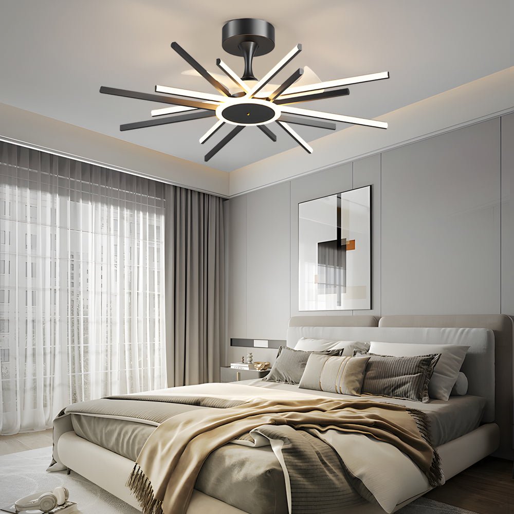 Creative Ceiling Fan Light Modern LED Starburst Light