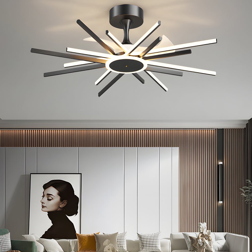 Creative Ceiling Fan Light Modern LED Starburst Light