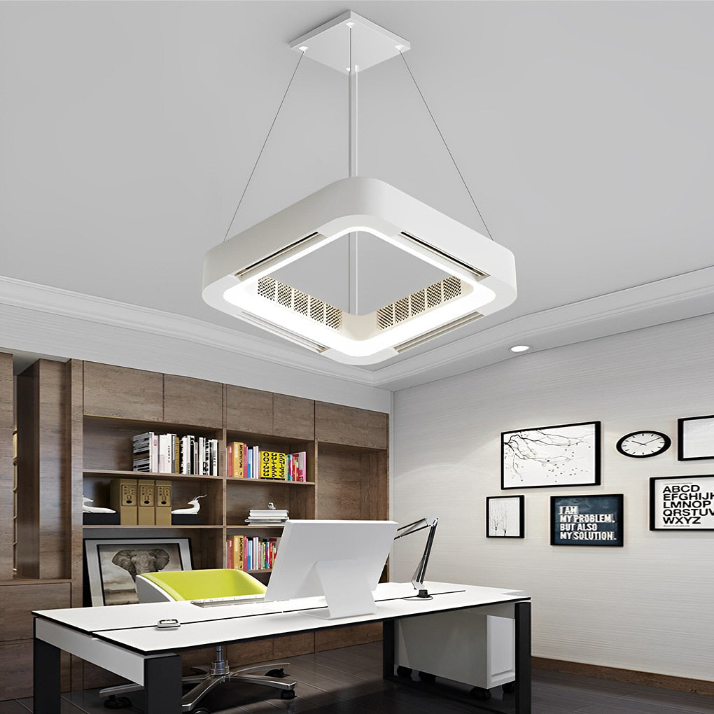Low Profile Bladeless Ceiling Fan with Light Inverter LED Light
