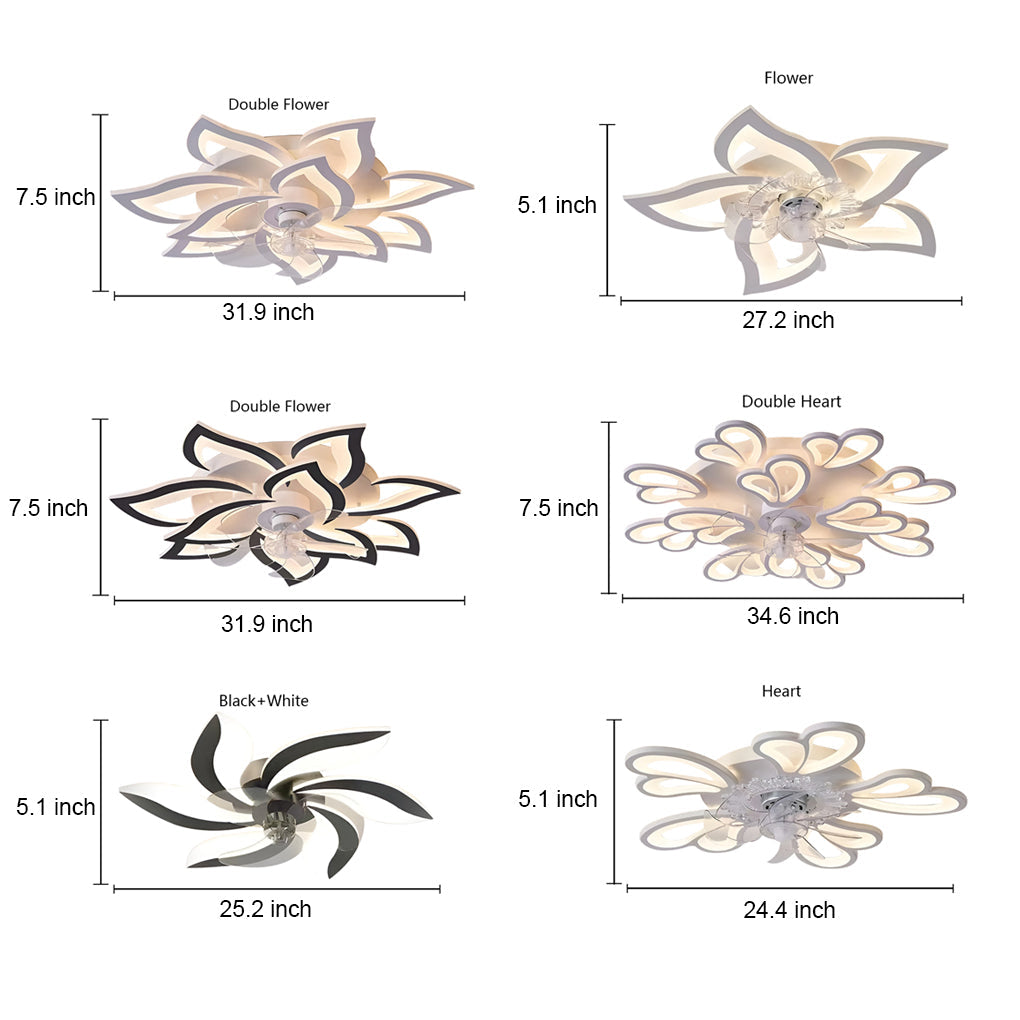 Decorative Ceiling Fans with Lights Nordic LED Light