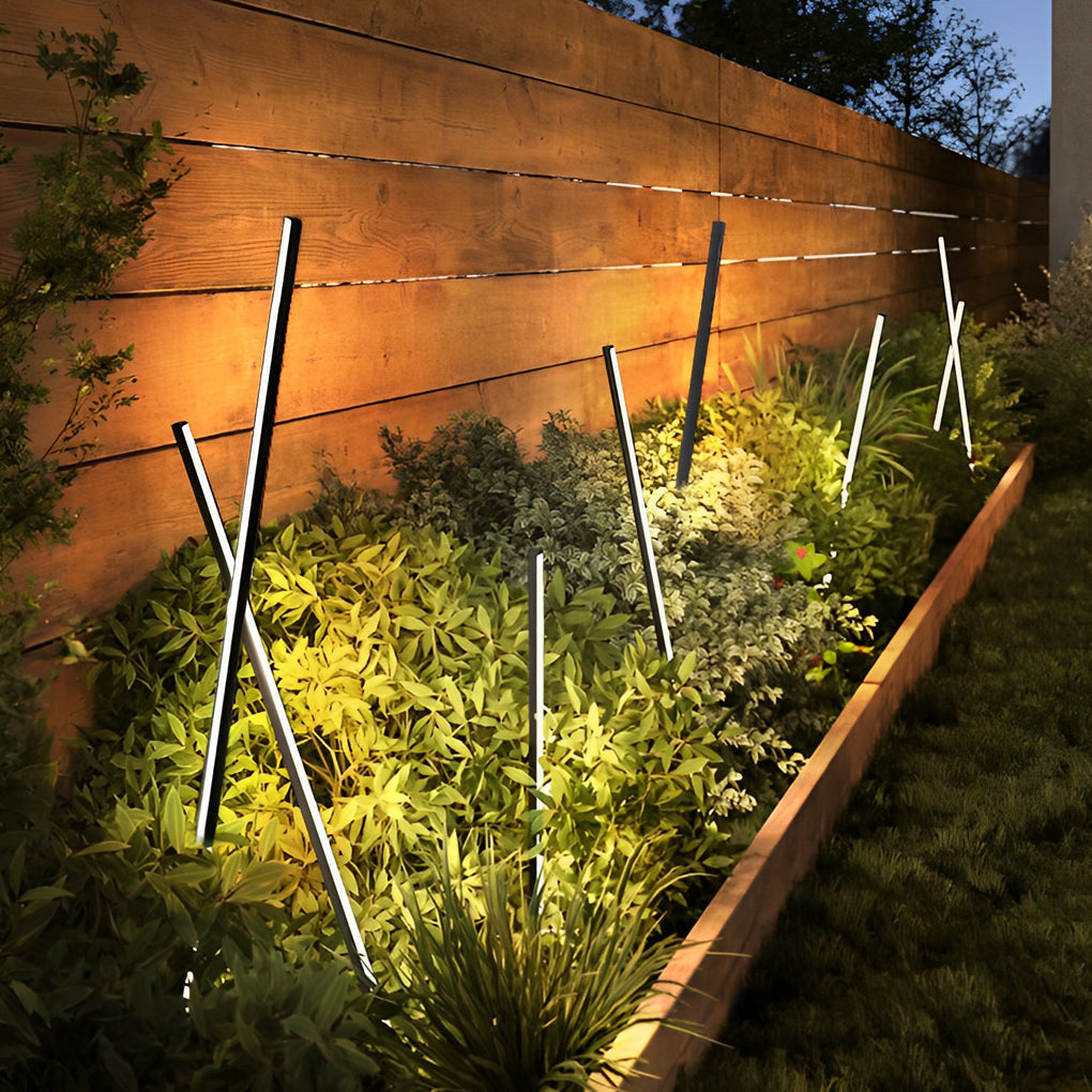 Contemporary Outdoor Floor Lamps Waterproof LED Linear Lamp