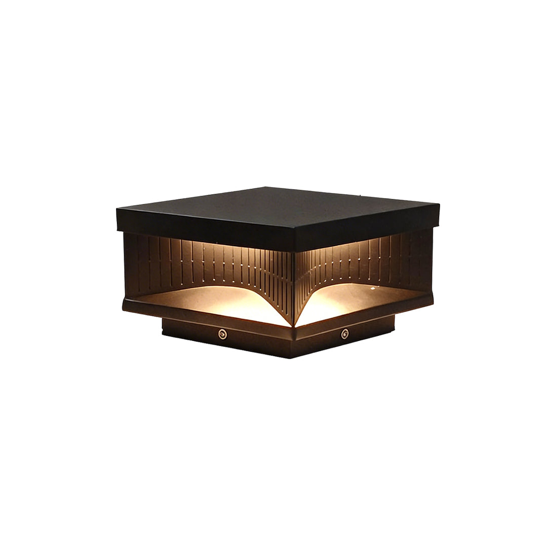 Square Outdoor Pillar Lights Stripe Decorative LED Light