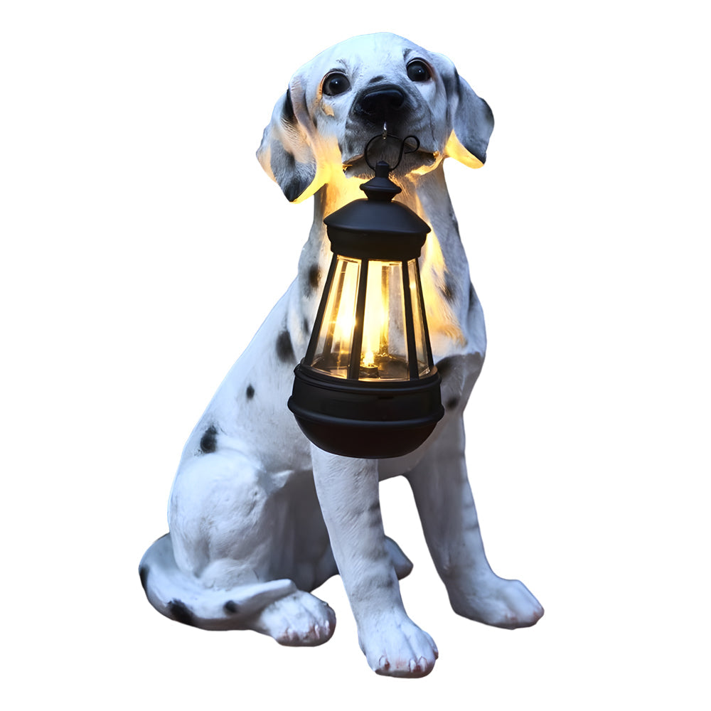 Dog Solar Light Statue Modern Resin Landscape Light