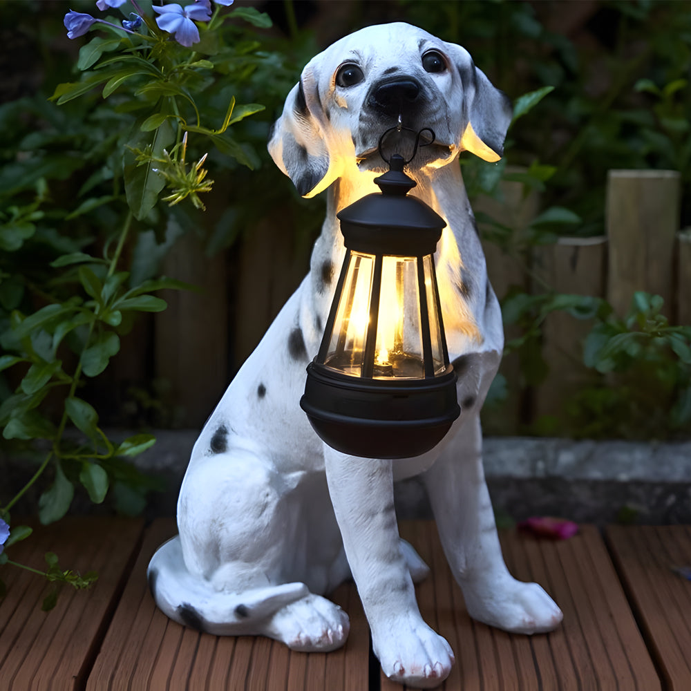 Dog Solar Light Statue Modern Resin Landscape Light