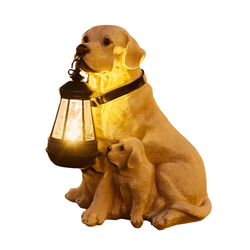 Dog Solar Light Statue Modern Resin Landscape Light