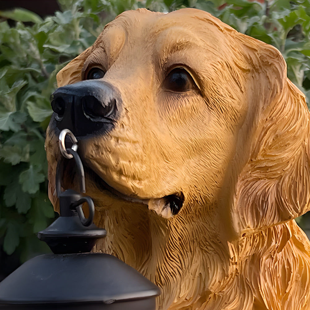 Dog Solar Light Statue Modern Resin Landscape Light