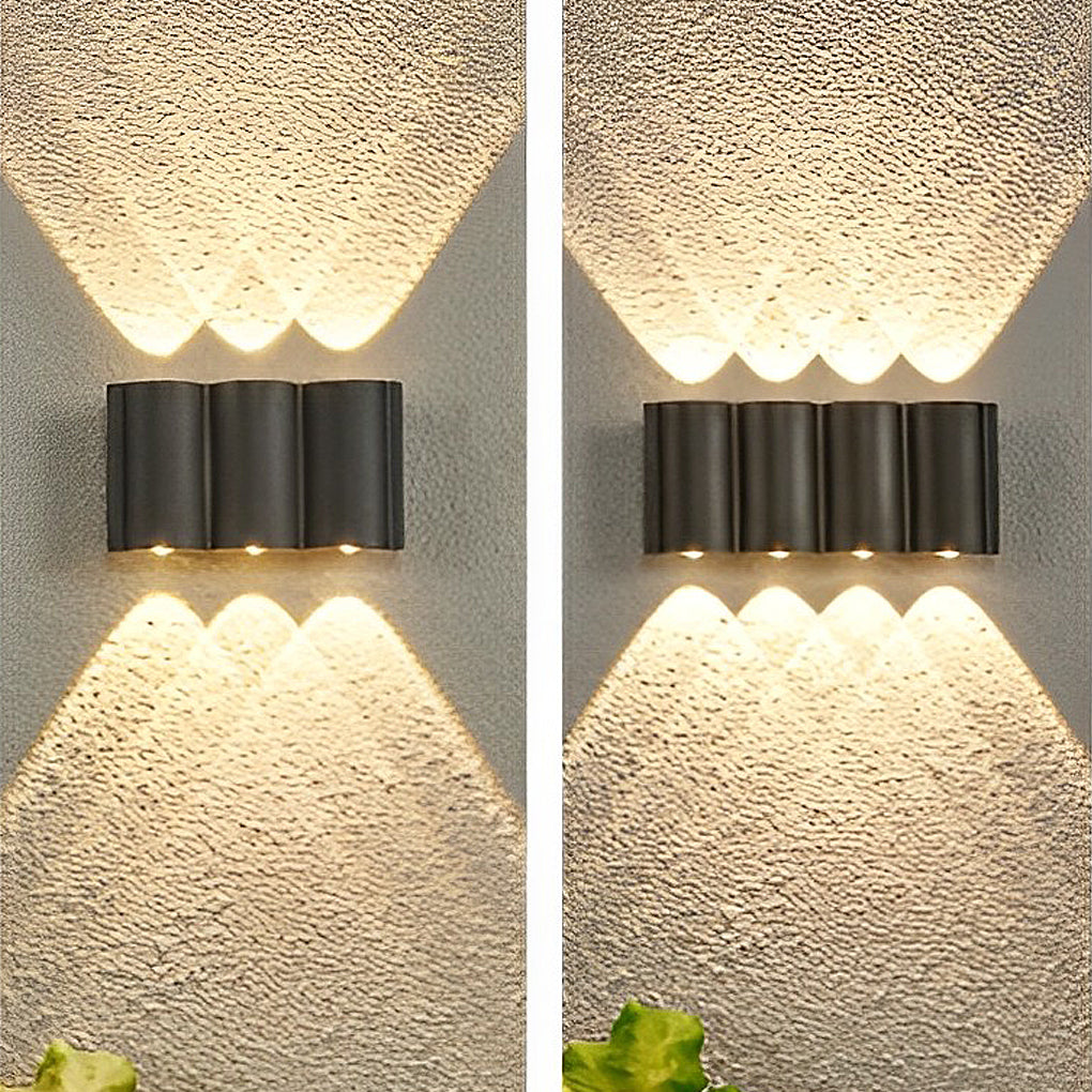 Up and down Outdoor Wall Lights Modern Wave-Shaped LED Light