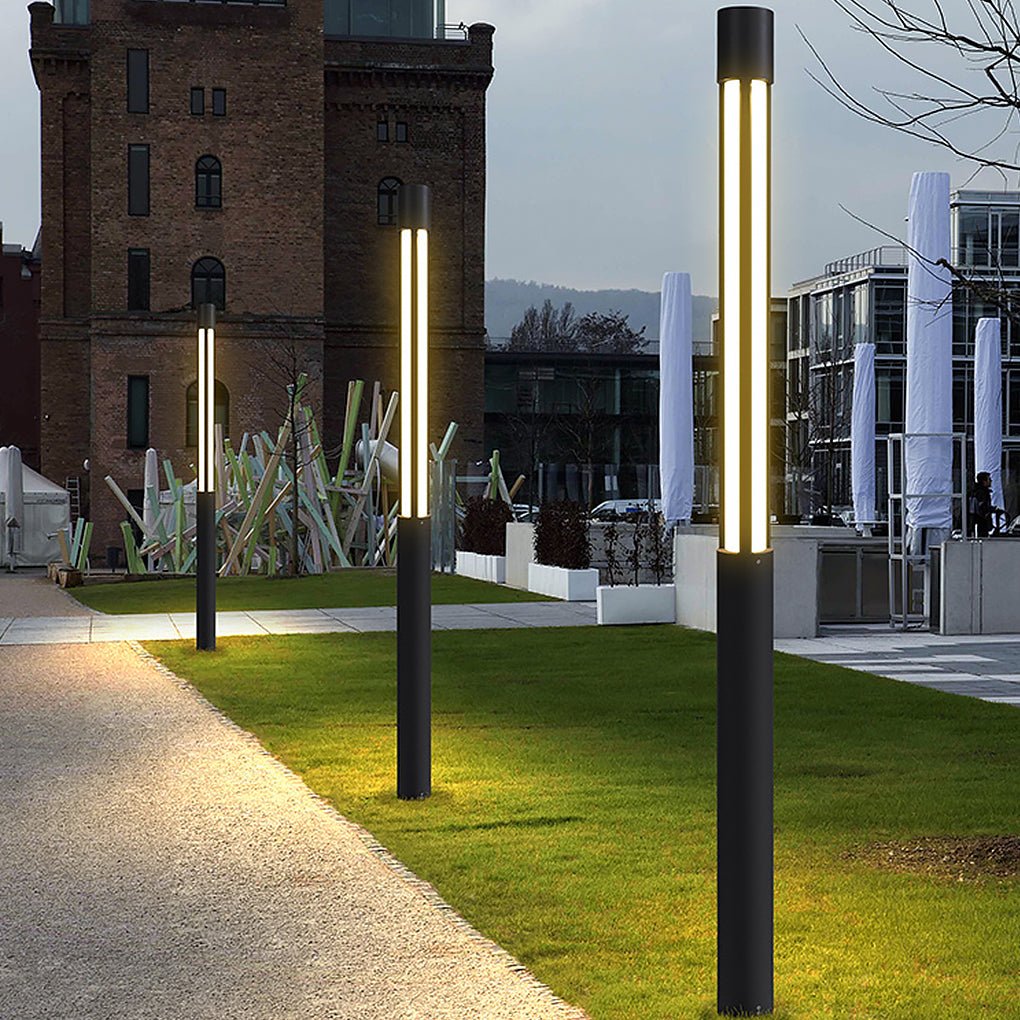 Residential Bollard Lights Modern Cylindrical LED Landscape Light