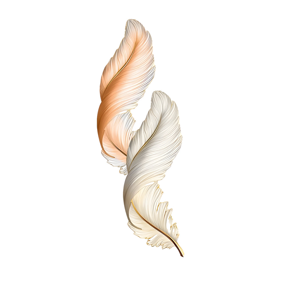 Feather Wall Decor Light Backlit Feather Art Wall Lamp With Remote
