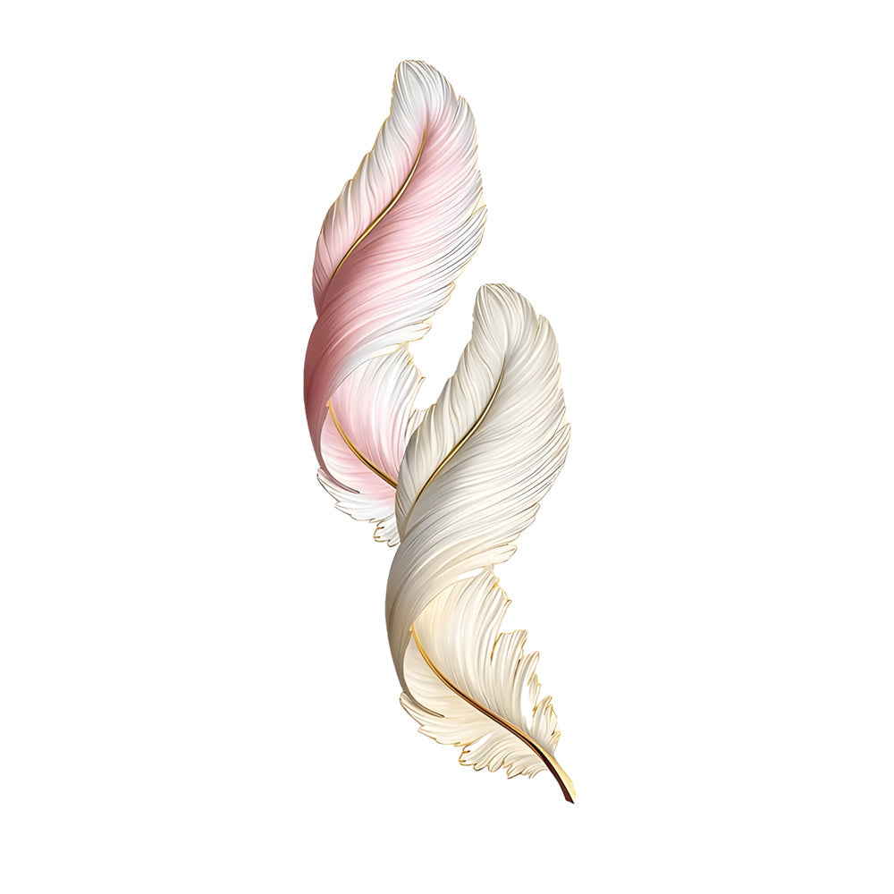 Feather Wall Decor Light Backlit Feather Art Wall Lamp With Remote