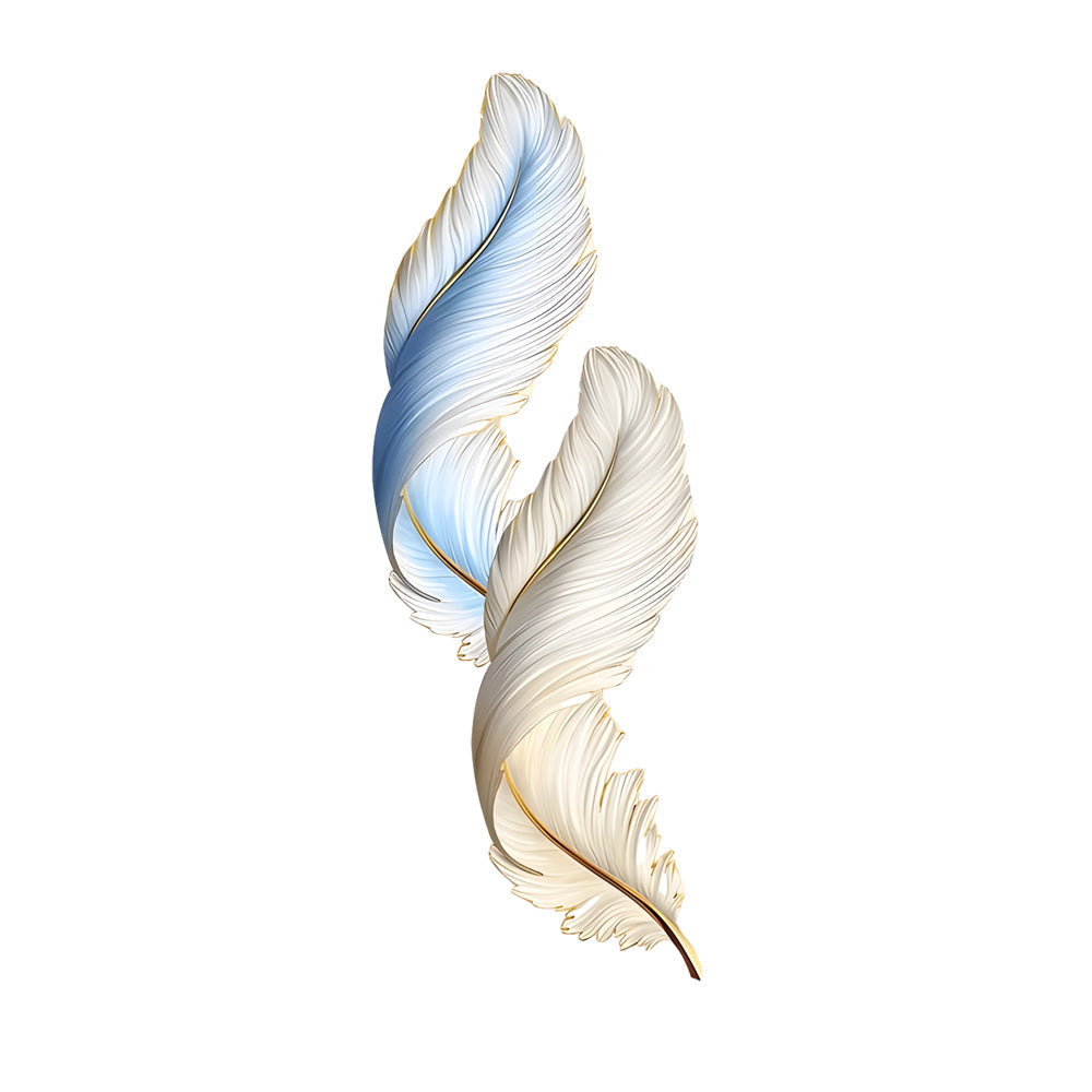 Feather Wall Decor Light Backlit Feather Art Wall Lamp With Remote