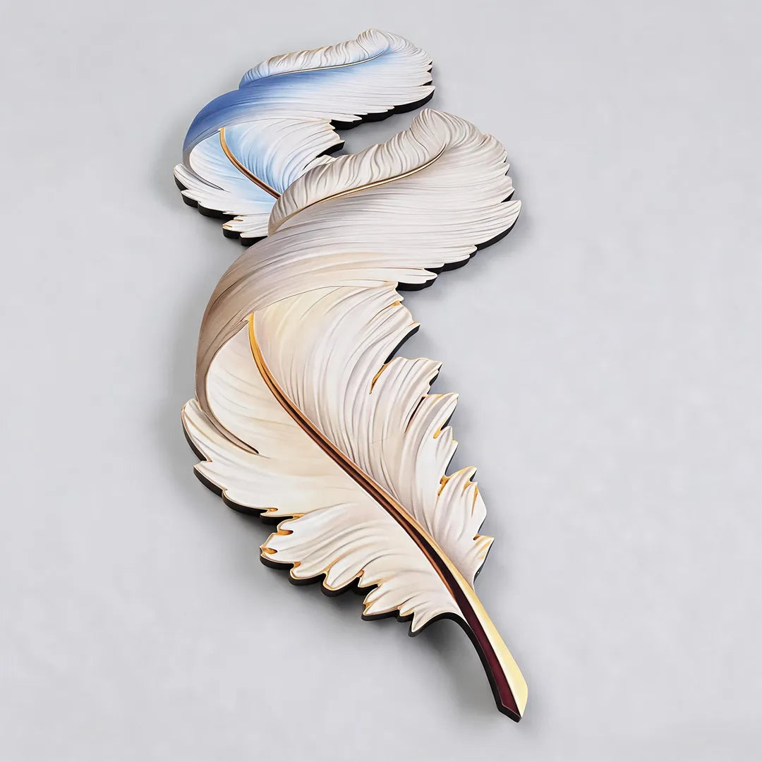 Feather Wall Decor Light Backlit Feather Art Wall Lamp With Remote