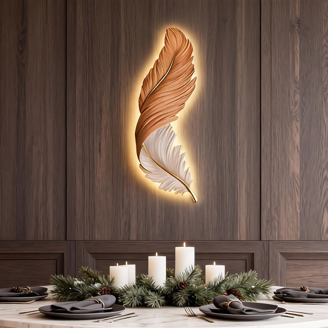 Feather Wall Lamp Modern Luxury Creative LED Art Deco Lamp