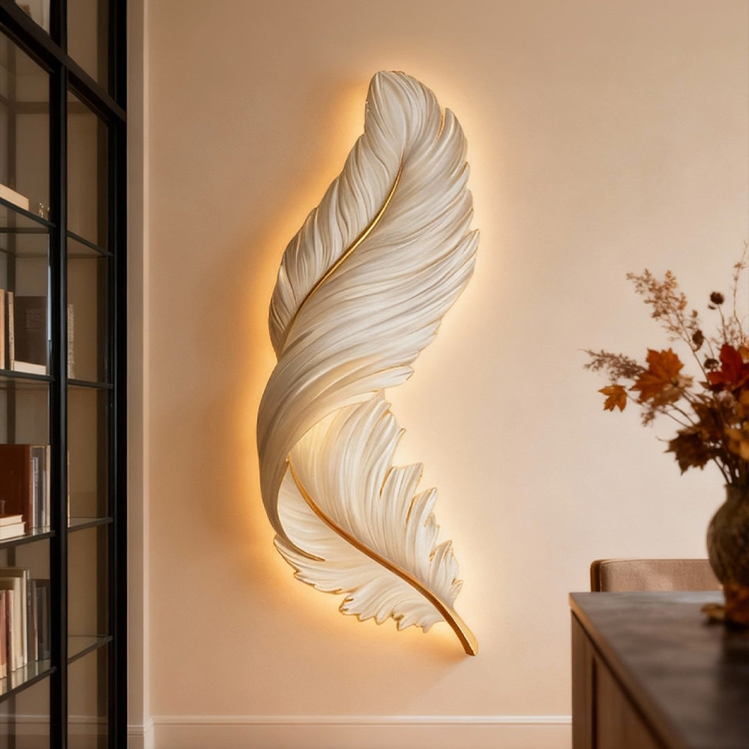 Feather Wall Lamp Modern Luxury Creative LED Art Deco Lamp