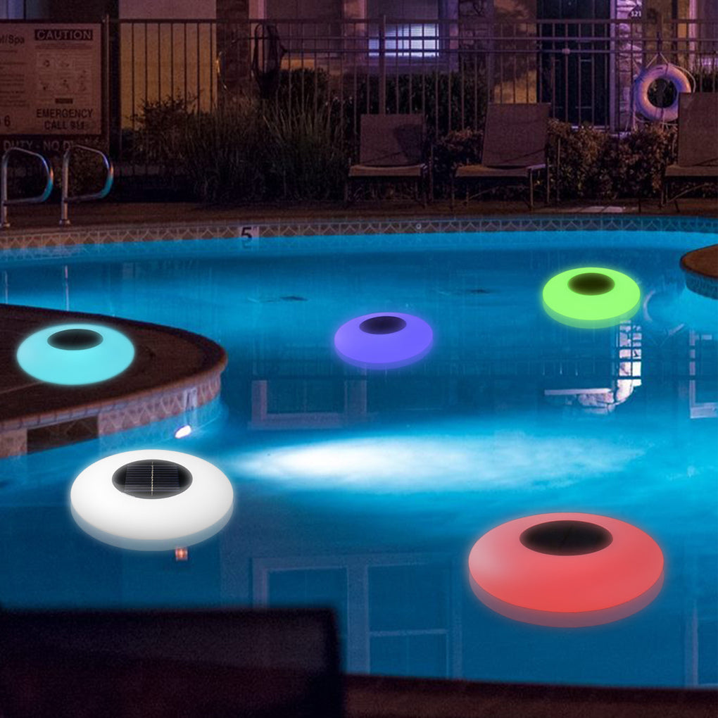 Floating Pond Lamp Rgb Solar-Powered Pool White Light