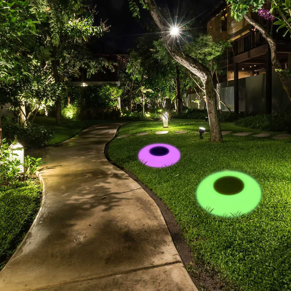 Floating Pond Lamp Rgb Solar-Powered Pool White Light
