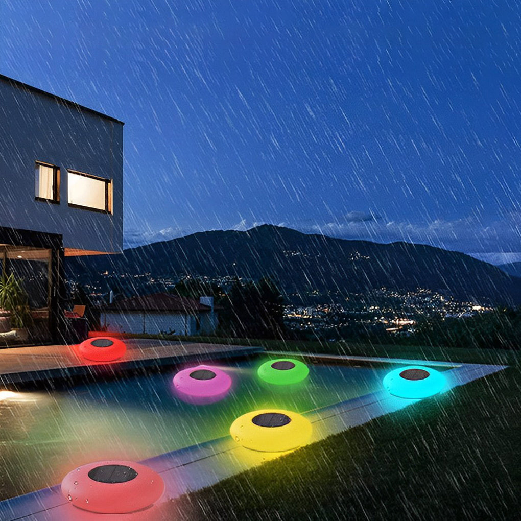 Floating Pond Lamp Rgb Solar-Powered Pool White Light