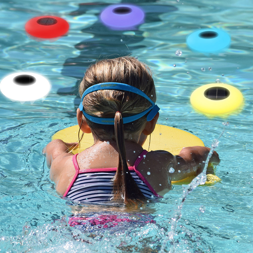 Floating Pond Lamp Rgb Solar-Powered Pool White Light