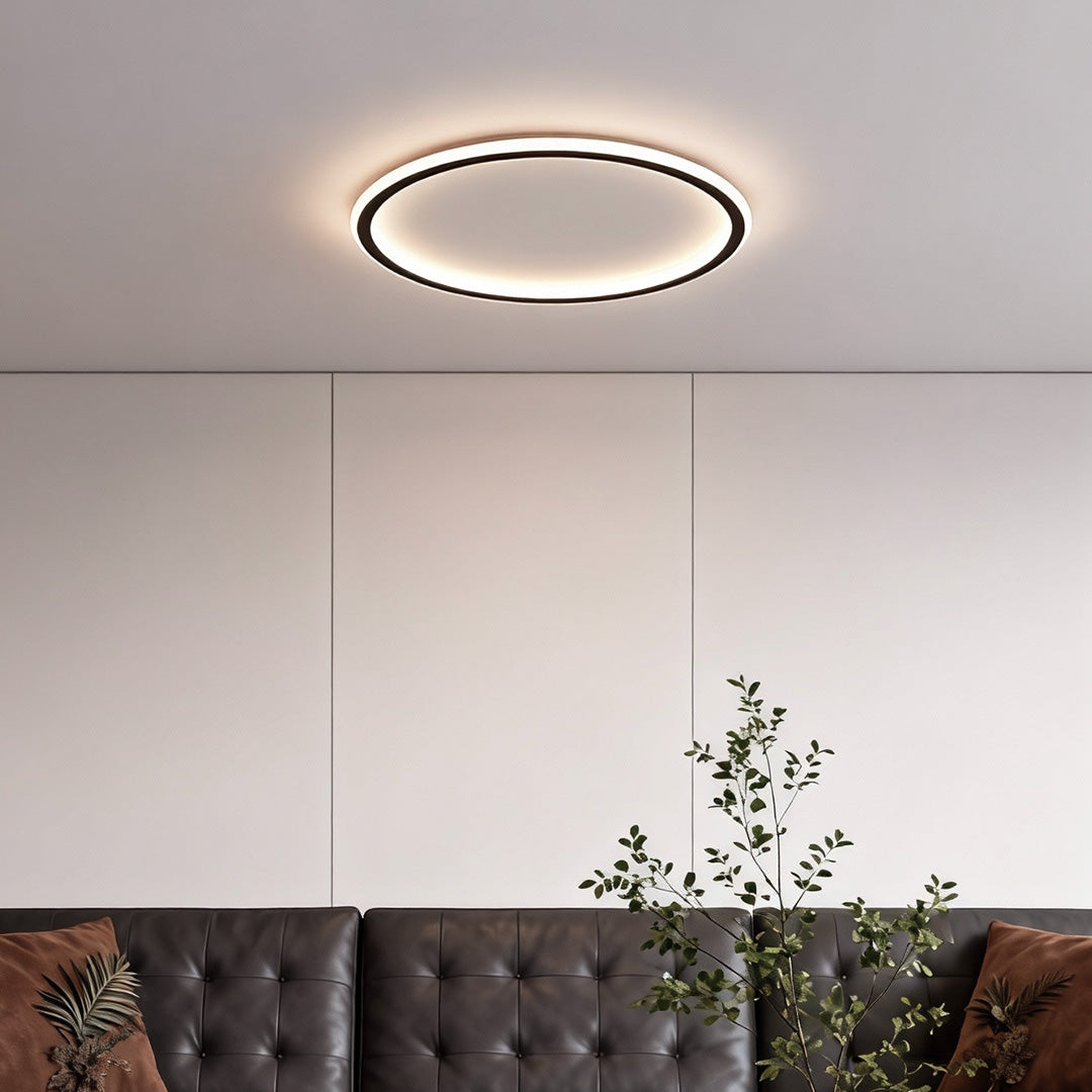 LED Circle Ceiling Lamp Simple Acrylic Metal Light