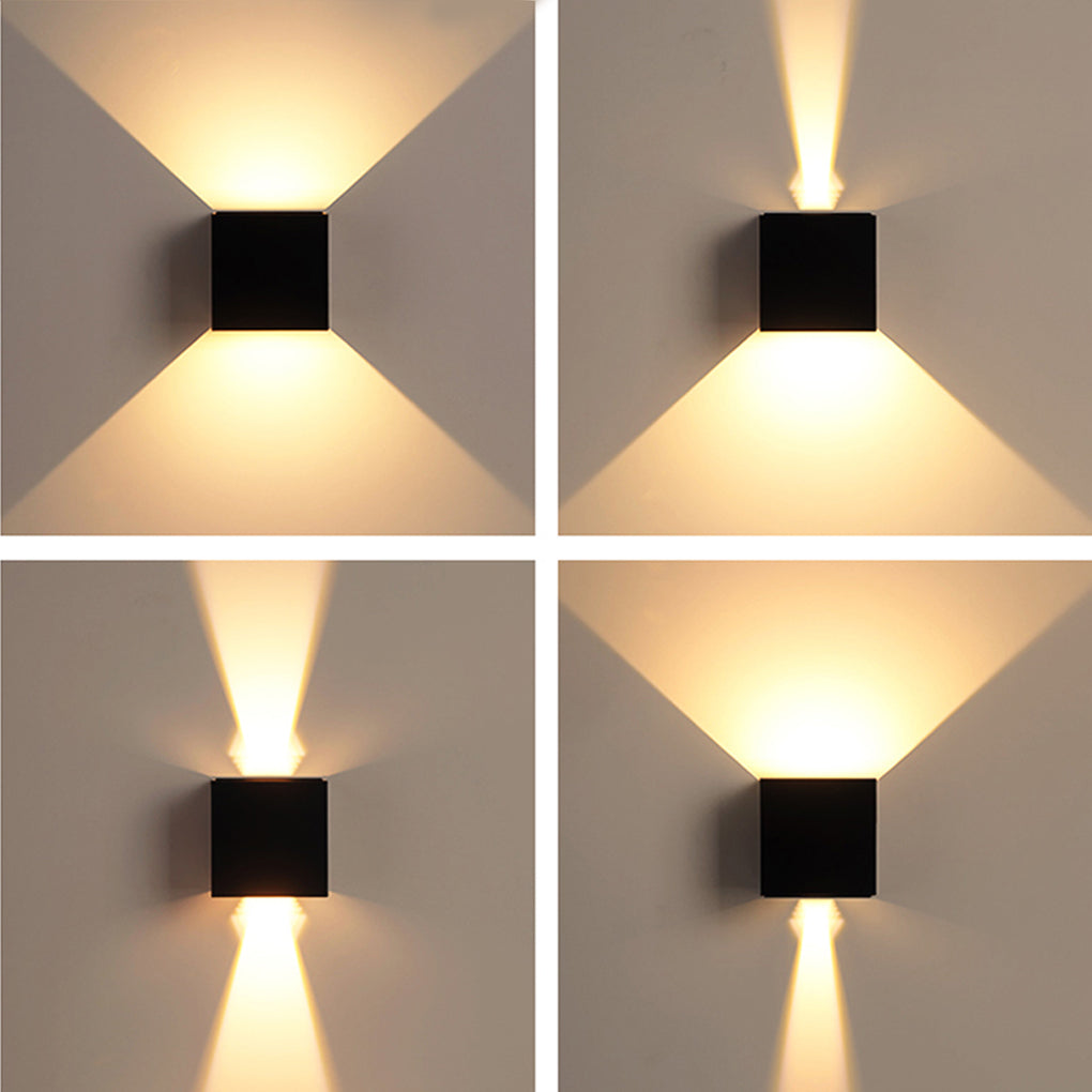 Up down Lighting Wall Sconce Modern Square Waterproof Light