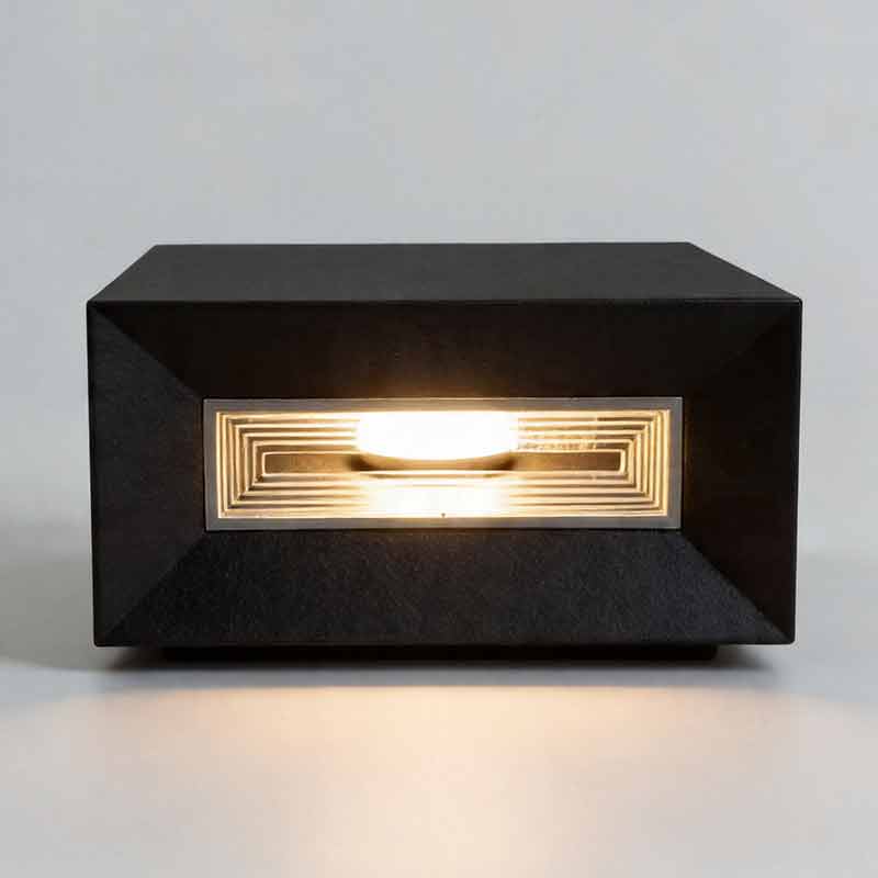 Square Pillar Lights Modern Creative Cube LED Solar Fence Post Light